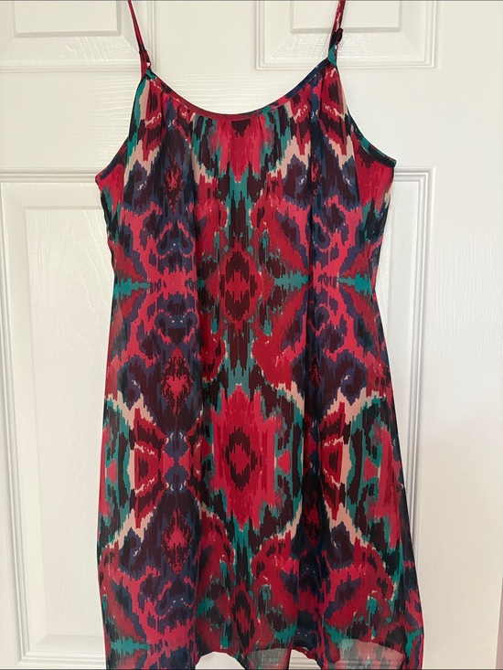 19 Cooper Dresses & Skirts - 19 Cooper Pink and Teal Abstract Slip Dress